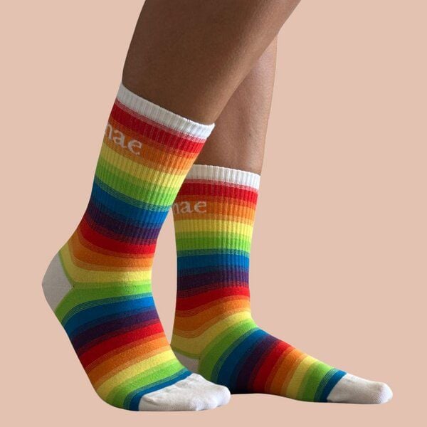 Nae Vegan Shoes NAE | Love is Love Rainbow Sock von Nae Vegan Shoes