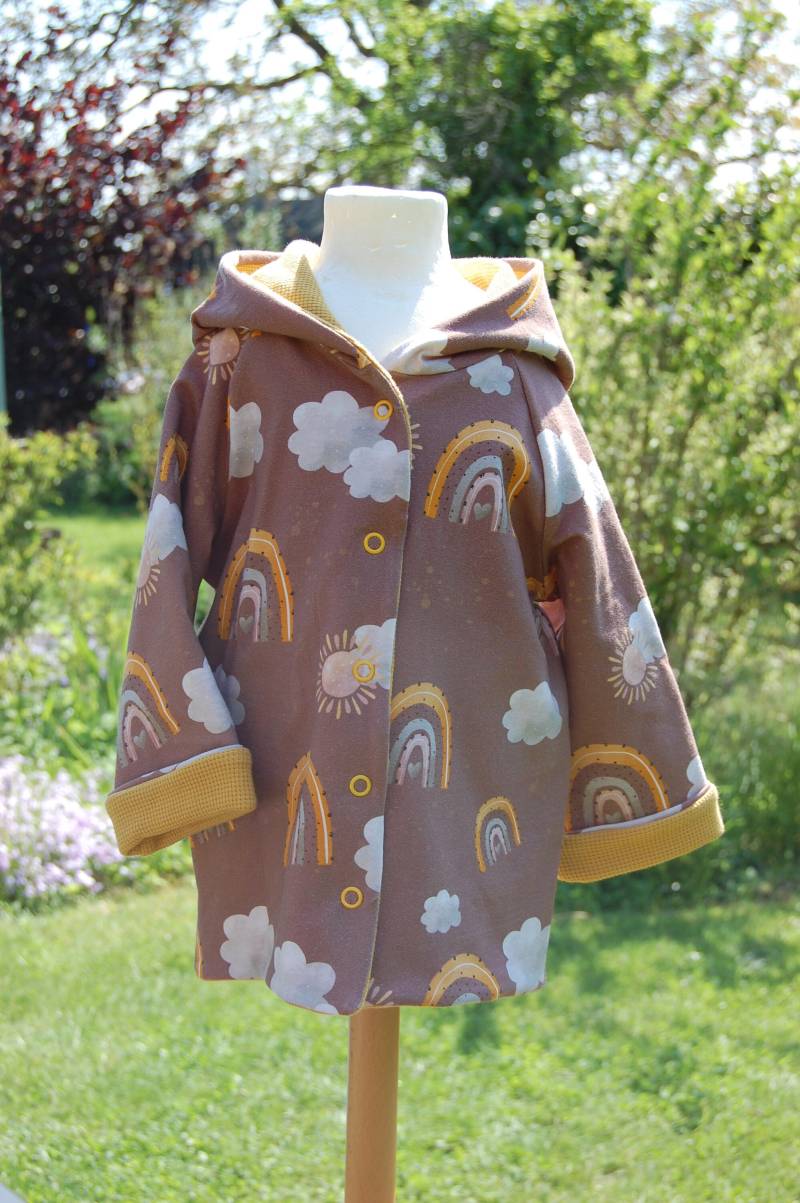 Leichte Sommerjacke Aus Waffeljersey "Regenbögen" Wendejacke von NaeffisShop