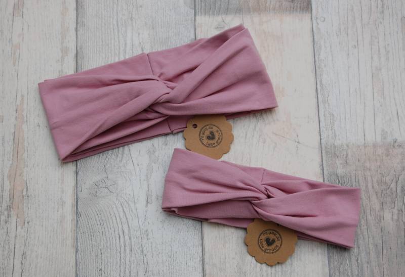 Mutter-Tochter Set Turban-Haarband Altrose von NaeffisShop