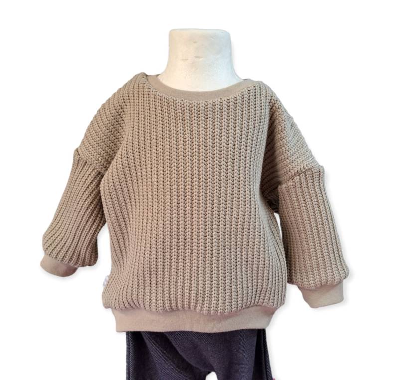 Oversize Pullover Aus Kuscheligem Grobstrick Natur von NaeffisShop