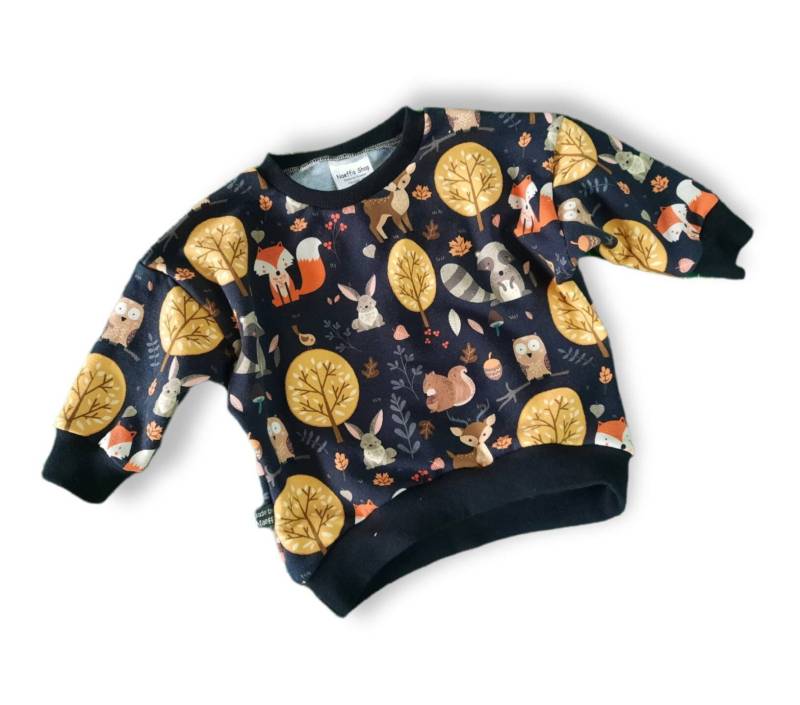 Oversized Sweater Füchse Schwarz von NaeffisShop