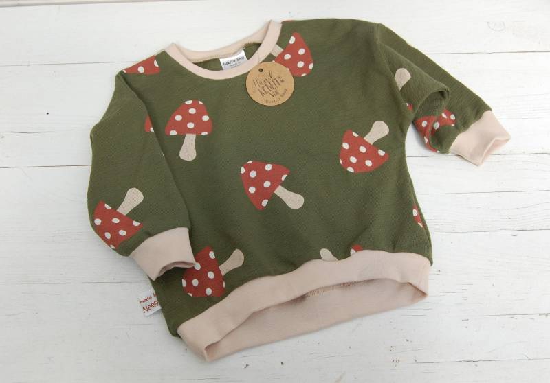 Oversized Sweater Terry Krepp Pilze von NaeffisShop