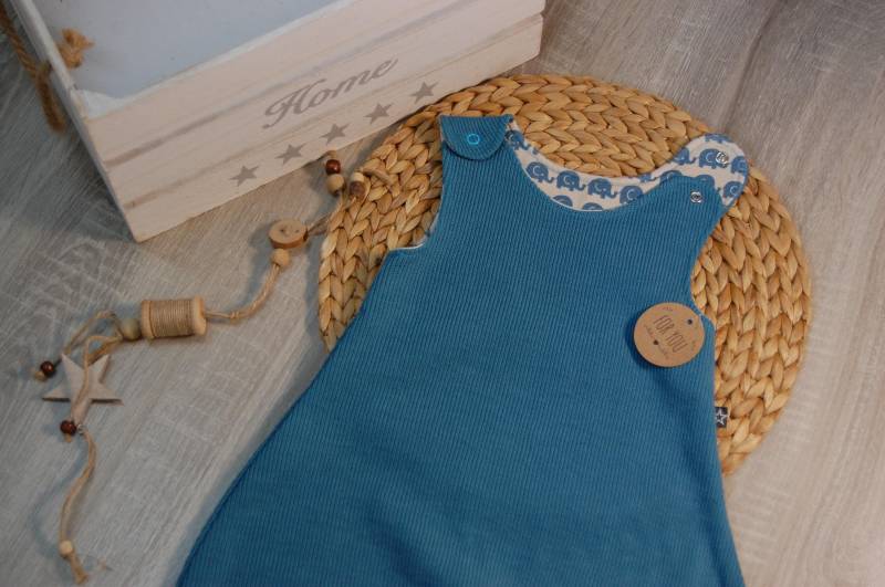 Strampler Mit Strick Blau Gr. 62/68 von NaeffisShop