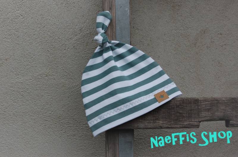 Zipfelmütze Mint-Weiß Gestreift von NaeffisShop
