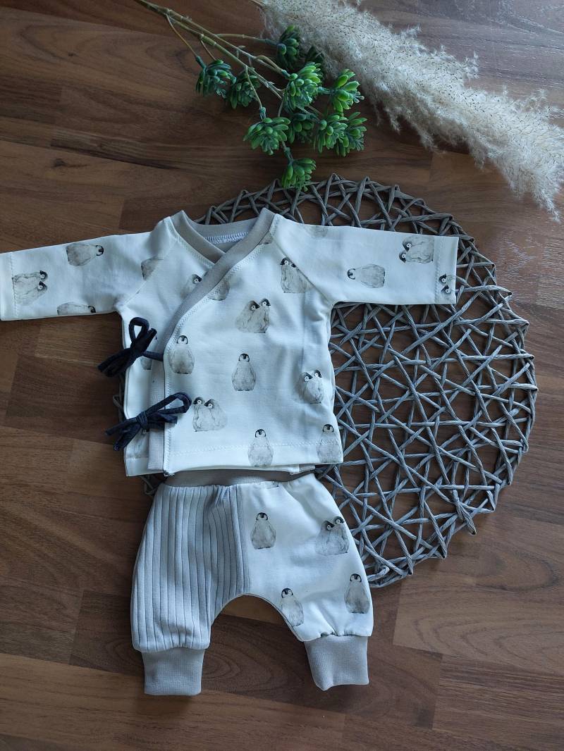 Babyset, Frühchenset Gr. 46 Aus Wickelshirt Und Pumphose, Homecomming Outfit Babyset, Frühchenset Gr. 46 Aus Wickelshirt Und Pumphose, Homecomming Outfit von NaehenmitSpass