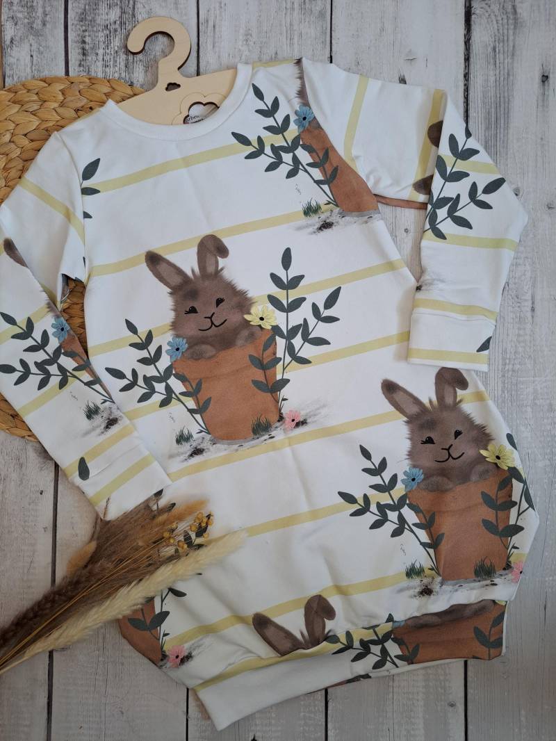 Ballonkleid Mädchen Hase Gr. 116 von Naehfloeckchen