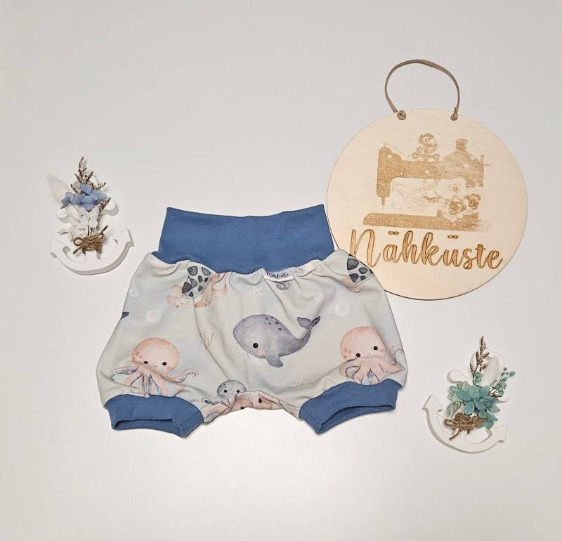 Kurze Pumphose // "Meerestiere" Frühchenkleidung von NaehkuestebyChantal