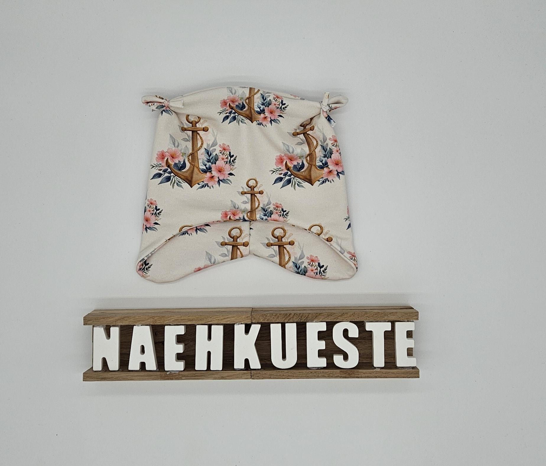 Mütze // Beanie Öhrchenmütze Garnelchen Babymütze Kindermütze Dreieckstuch "Ankerliebe" Eigenproduktion von NaehkuestebyChantal