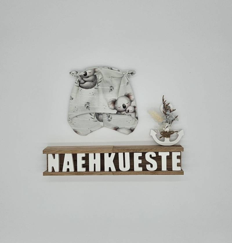 Mütze // Beanie Öhrchenmütze Garnelchen Babymütze Kindermütze Dreieckstuch "Koala Mama" Eigenproduktion von NaehkuestebyChantal