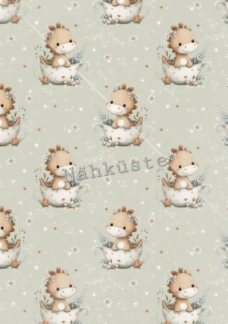 Pullover // Sweater "Blumendino" Frühchenkleidung Eigenproduktion von NaehkuestebyChantal