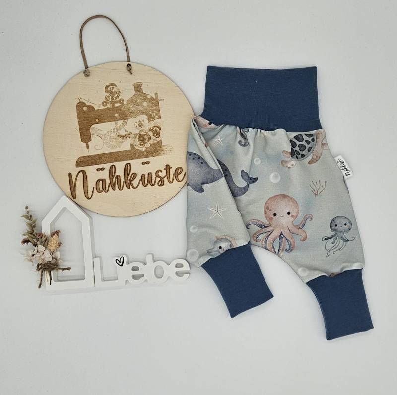 Pumphose // "Meerestiere" Frühchenkleidung von NaehkuestebyChantal