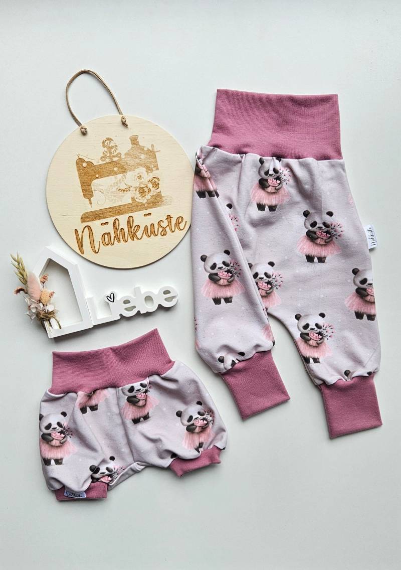 Pumphose Lang // Kurz "Panda Mädchen" Frühchenkleidung Eigenproduktion von NaehkuestebyChantal
