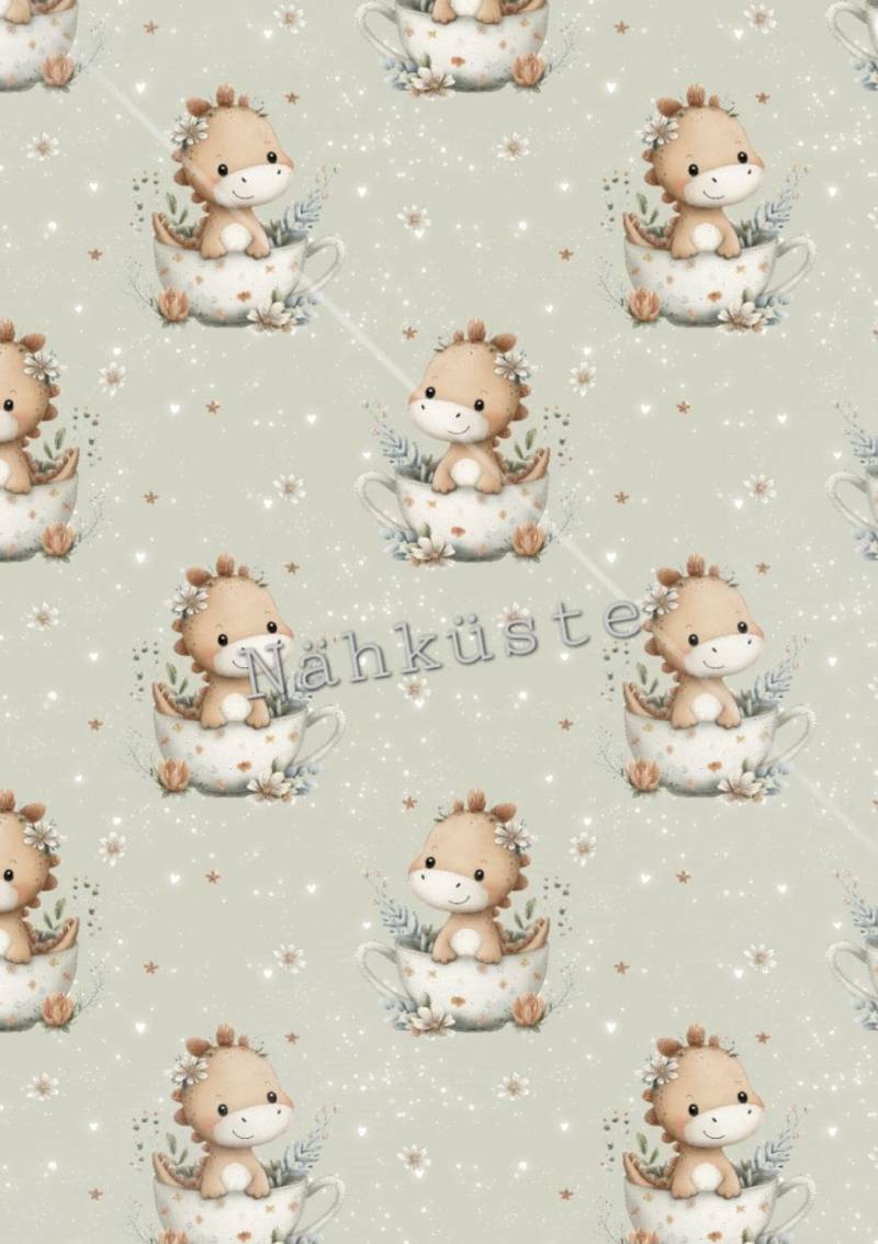 T-Shirt // Kurzarm Shirt "Blumendino" Frühchenkleidung Eigenproduktion von NaehkuestebyChantal