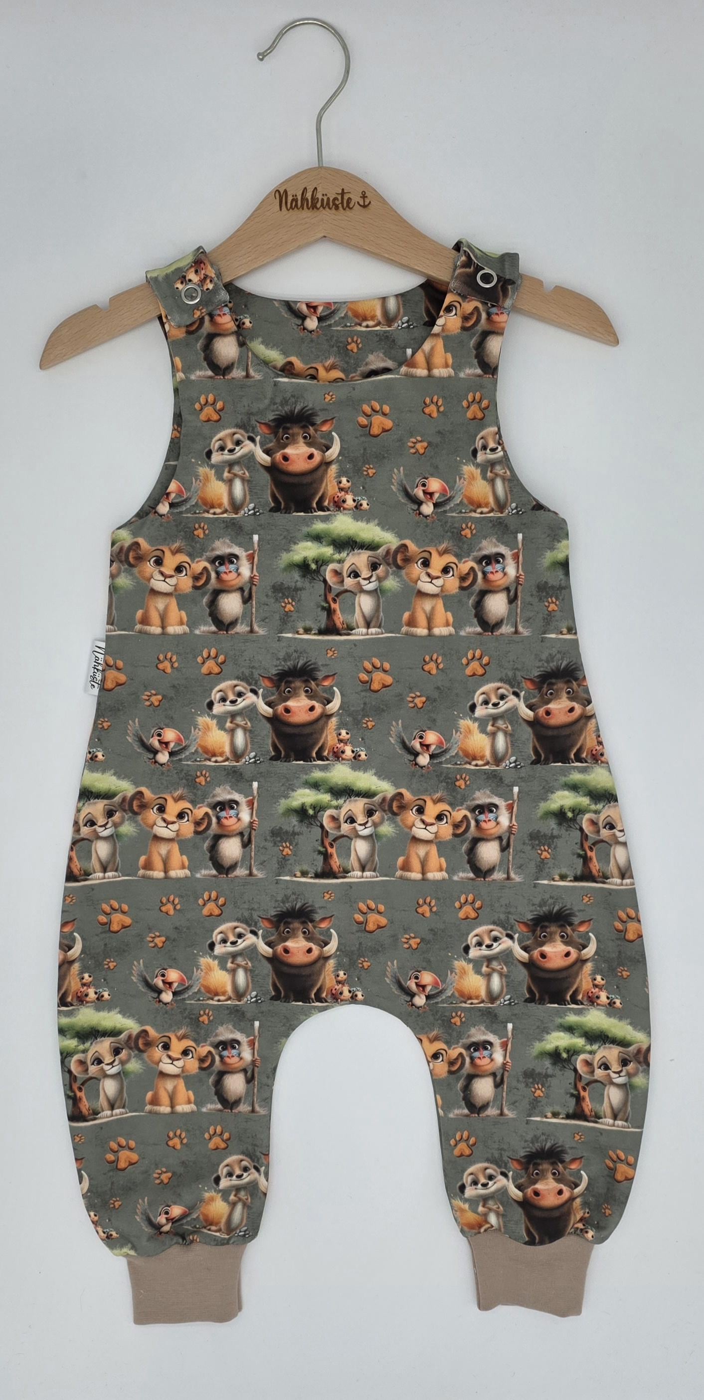 strampler // Romper Kurz "König Der Tiere" Frühchenkleidung Eigenproduktion von NaehkuestebyChantal
