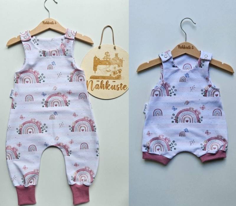 strampler // Romper Kurz "Regenbogen Mädchen" Frühchenkleidung Eigenproduktion von NaehkuestebyChantal