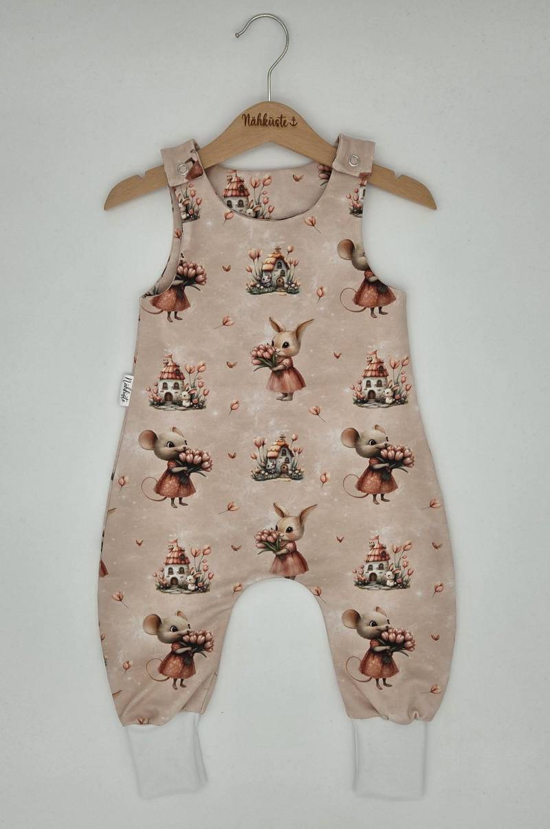 strampler // Romper Kurz "Tulpen Maus & Hase" Frühchenkleidung Eigenproduktion von NaehkuestebyChantal