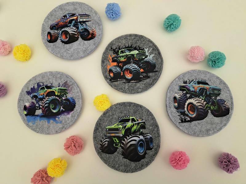 Kletties Schulanfang Schultüte Monster Truck Schulranzen Klett Einschulung Jungs Autos von NaehstenliebeDE