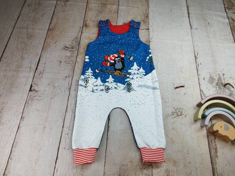 Gr. 68, Strampler Mit Beleg, Pauli Schnee, Blau von NaehtanteChristina