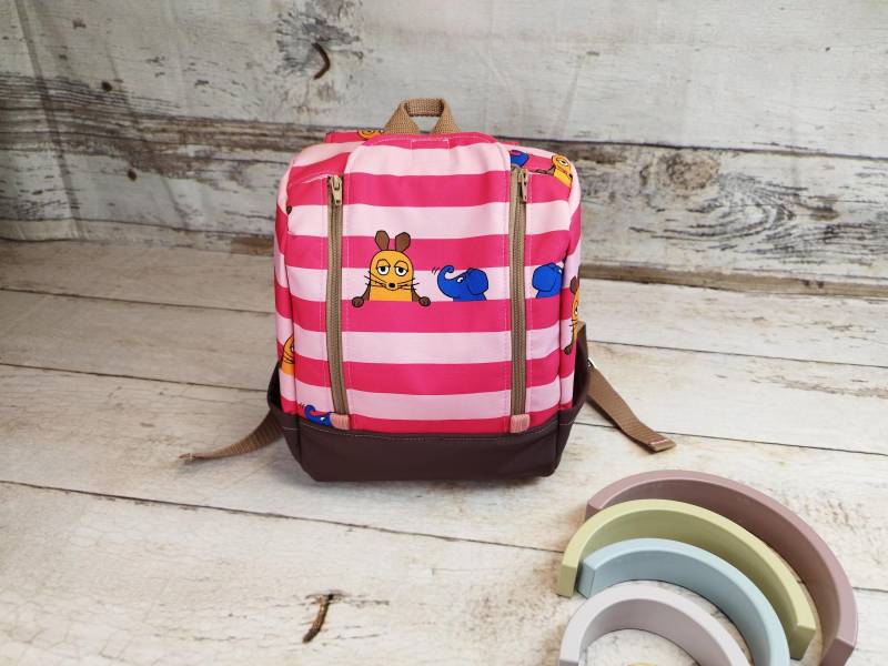 Kindergarten Rucksack, 4 Farben Möglich, Sendung Mit Der Maus, Individualisierbar von NaehtanteChristina