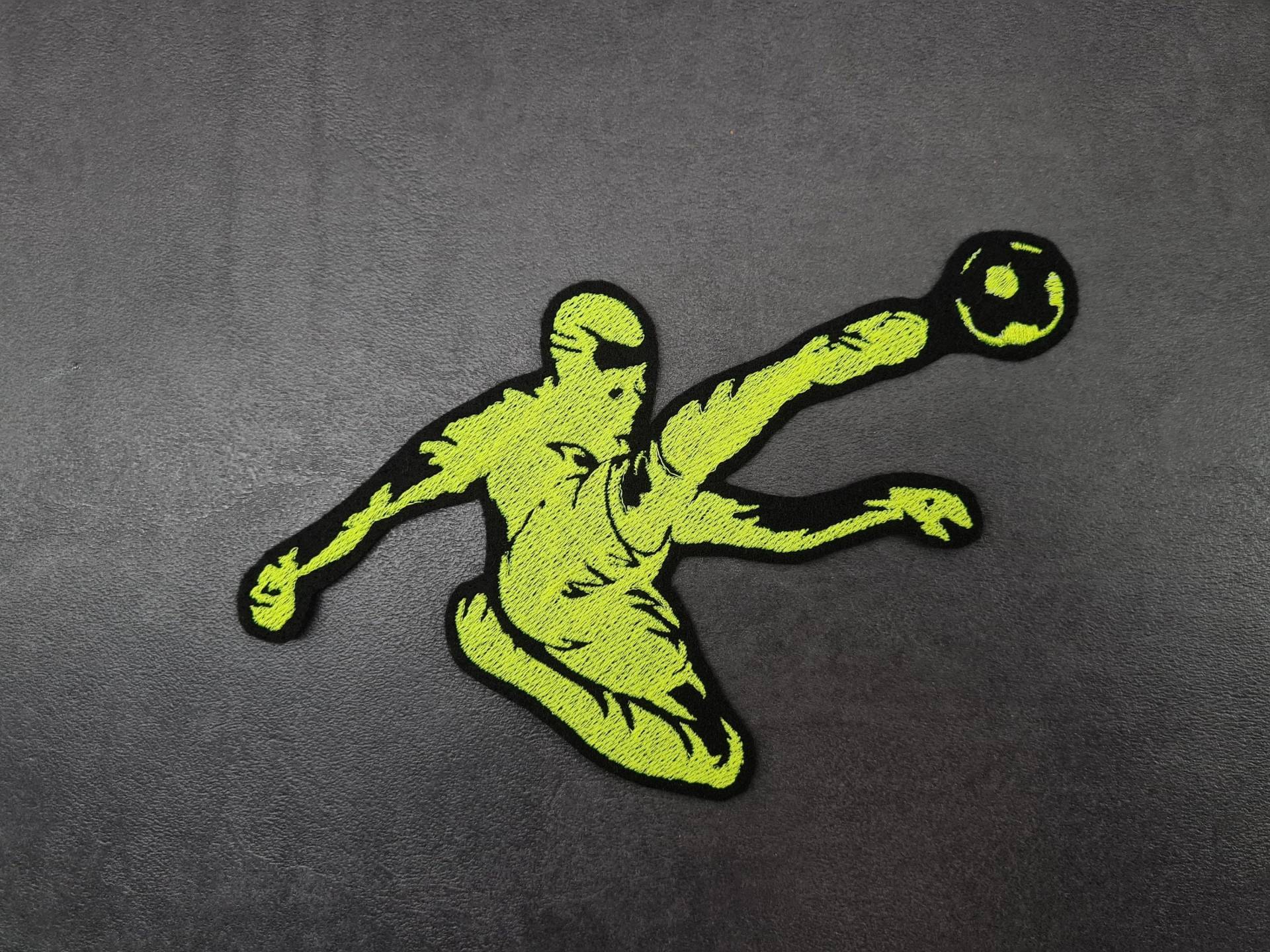 Fußballer Aufnäher, Fußballspieler Gestickt von NaehundStickliebe