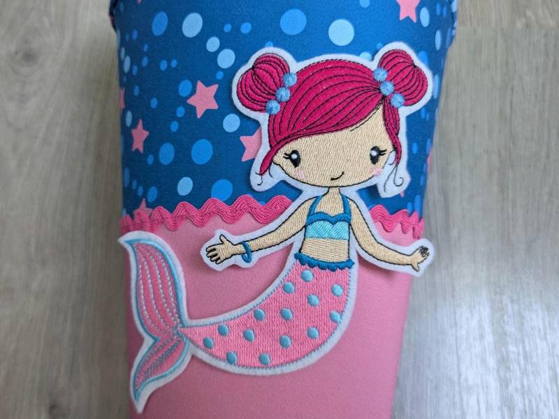 Meerjungfrau, Nixe Aufnäher, Applikation von NaehundStickliebe