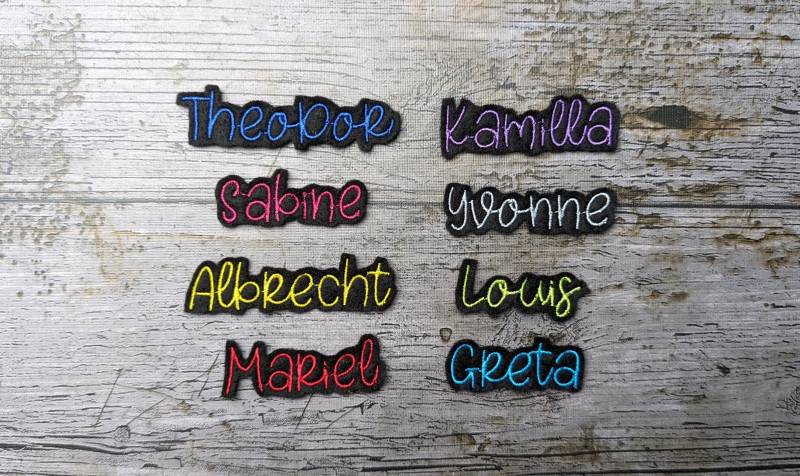 Schrift Nr. 10 Namenstickerei, Aufnäher, Namen, Patch, Bügelbild, Gestickt, Iron-On, Embroidery Schrift Nr. 10 Namenstickerei, Aufnäher, Namen, Patch, Bügelbild, Gestickt, Iron-On, Embroidery von NaehundStickliebe