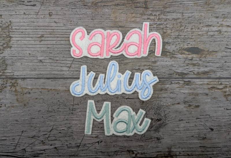 Schrift Nr. 10 Namenstickerei, Aufnäher, Namen, Patch, Bügelbild, Gestickt, Iron-On, Embroidery Schrift Nr. 10 Namenstickerei, Aufnäher, Namen, Patch, Bügelbild, Gestickt, Iron-On, Embroidery von NaehundStickliebe