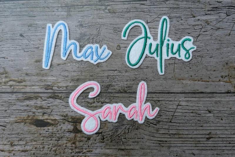 Schrift Nr. 17 Namenstickerei, Aufnäher, Namen, Patch, Bügelbild, Gestickt, Iron-On, Embroidery von NaehundStickliebe