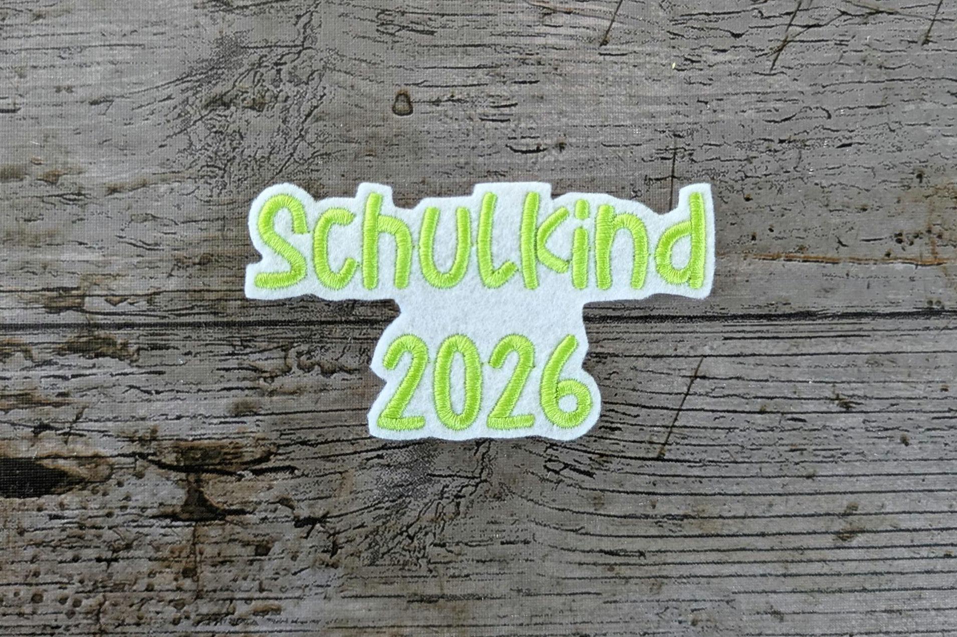 Schrift Nr. 2 Schulkind 2026 Aufnäher, Patch, Bügelbild, Gestickt, Iron-On, Embroidery von NaehundStickliebe