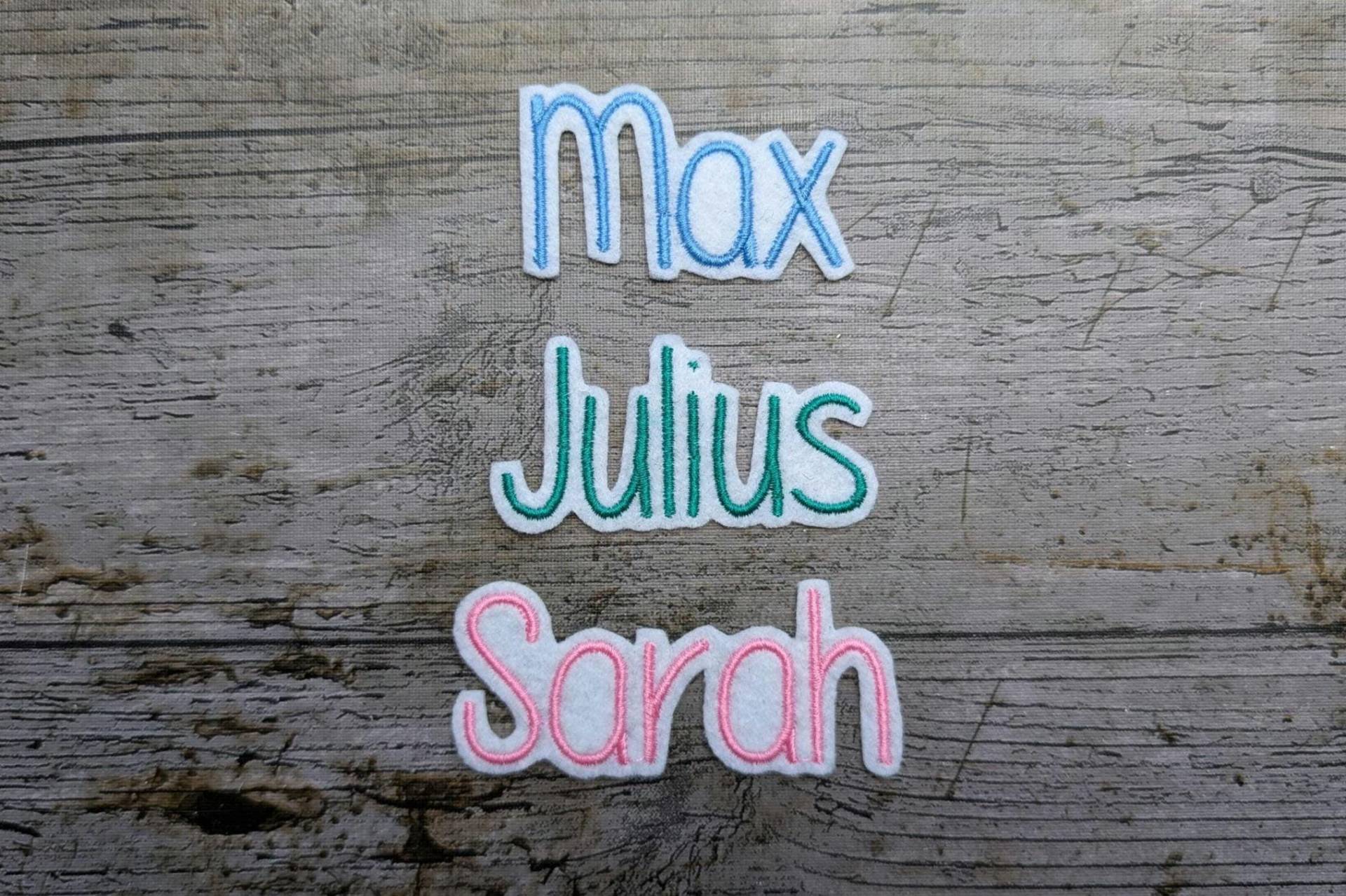 Schrift Nr. 20 Namenstickerei, Aufnäher, Namen, Patch, Bügelbild, Gestickt, Iron-On, Embroidery von NaehundStickliebe