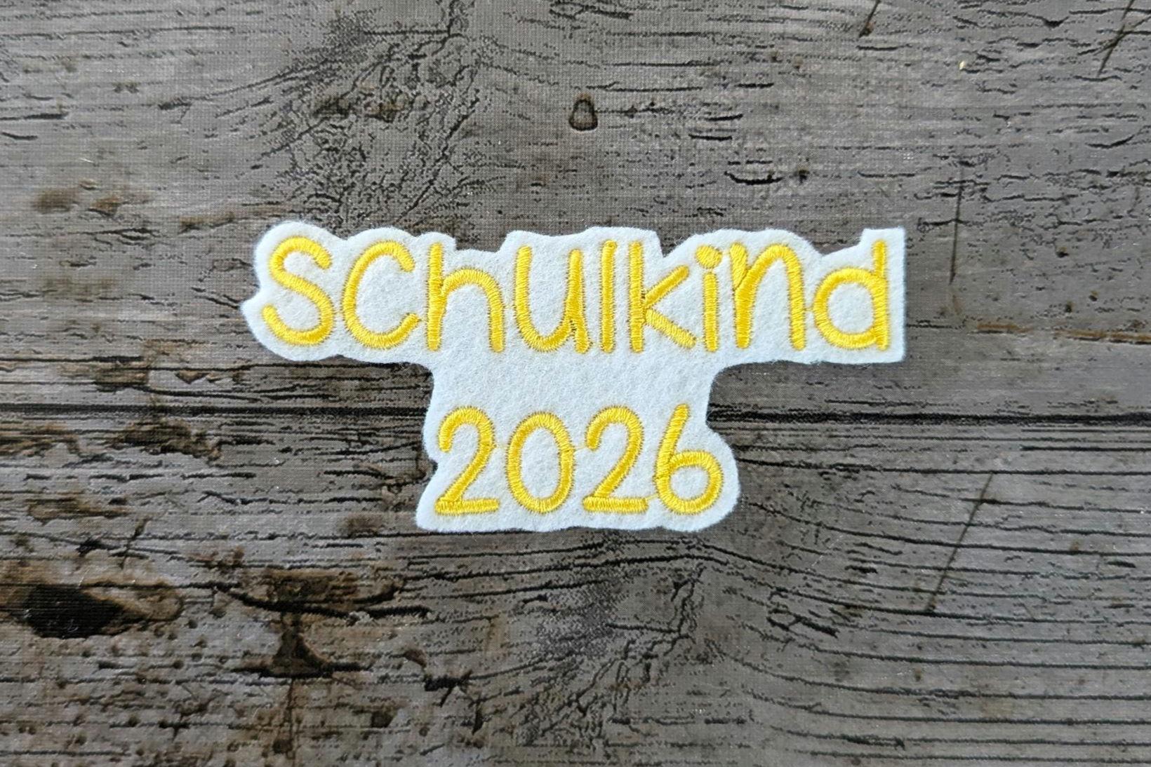 Schrift Nr. 23, Schulkind 2026, Aufnäher, Patch, Bügelbild, Gestickt, Iron-On, Embroidery von NaehundStickliebe