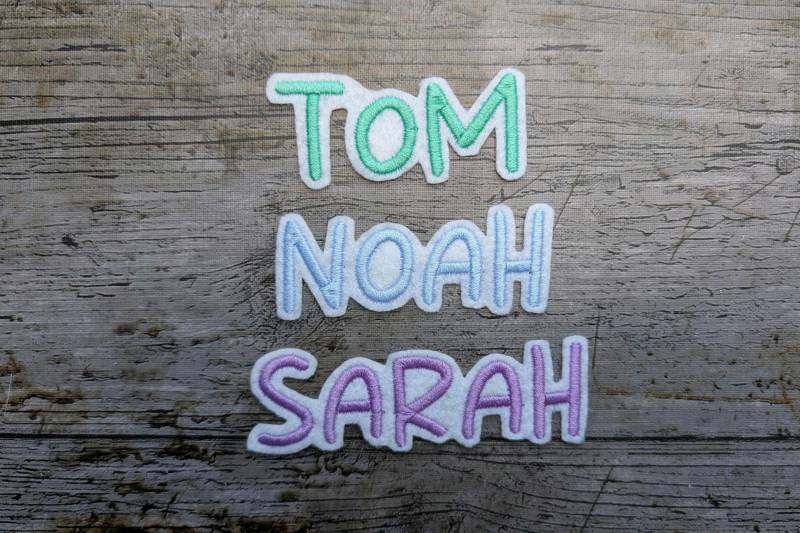 Schrift Nr. 24 Namenstickerei, Aufnäher, Namen, Patch, Bügelbild, Gestickt, Iron-On, Embroidery Schrift Nr. 24 Namenstickerei, Aufnäher, Namen, Patch, Bügelbild, Gestickt, Iron-On, Embroidery von NaehundStickliebe