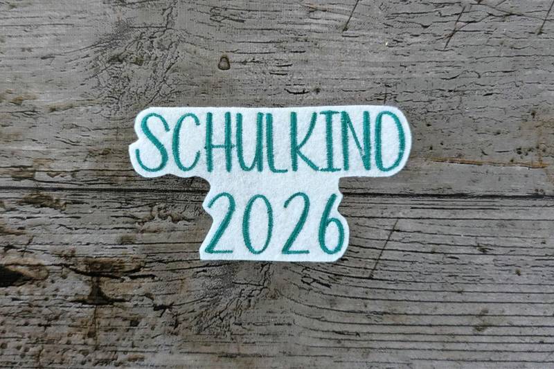 Schrift Nr. 25, Schulkind 2026, Aufnäher, Patch, Bügelbild, Gestickt, Iron-On, Embroidery Schrift Nr. 25, Schulkind 2026, Aufnäher, Patch, Bügelbild, Gestickt, Iron-On, Embroidery von NaehundStickliebe