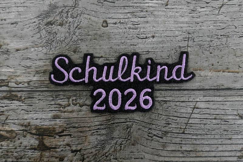 Schrift Nr. 26 Schulkind 2026 Aufnäher, Patch, Bügelbild, Gestickt, Iron-On, Embroidery Schrift Nr. 26 Schulkind 2026 Aufnäher, Patch, Bügelbild, Gestickt, Iron-On, Embroidery von NaehundStickliebe