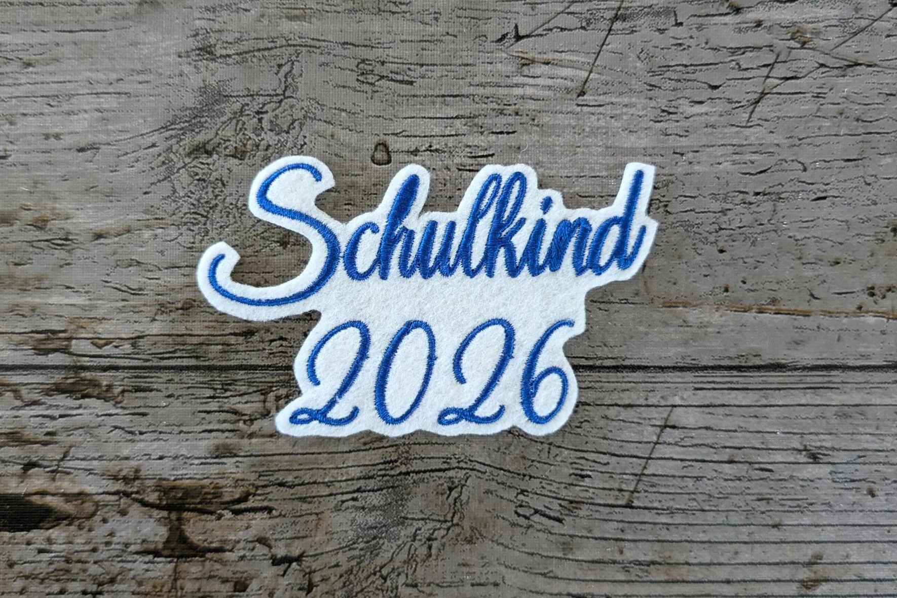 Schrift Nr. 34 Schulkind 2026, Aufnäher, Patch, Bügelbild, Gestickt, Iron-On, Embroidery von NaehundStickliebe