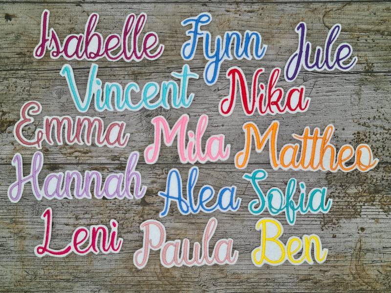 Schrift Nr. 5 Namenstickerei, Aufnäher, Namen, Patch, Bügelbild, Gestickt, Iron-On, Embroidery Schrift Nr. 5 Namenstickerei, Aufnäher, Namen, Patch, Bügelbild, Gestickt, Iron-On, Embroidery von NaehundStickliebe