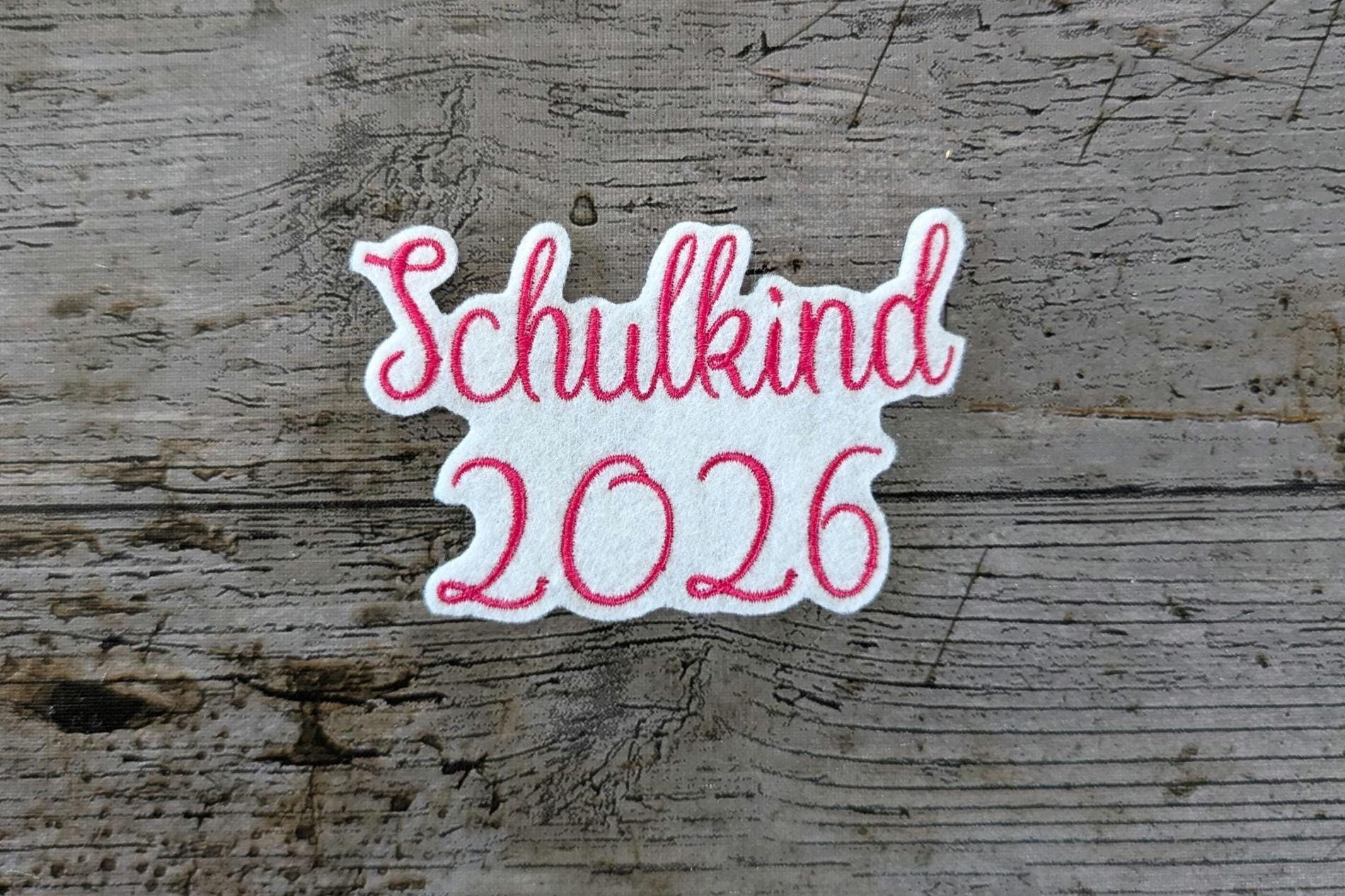 Schrift Nr. 5 Schulkind 2026 Aufnäher, Patch, Bügelbild, Gestickt, Iron-On, Embroidery von NaehundStickliebe
