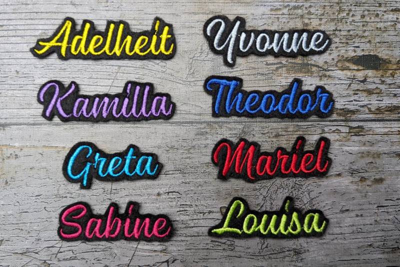 Schrift Nr. 7 Namenstickerei, Aufnäher, Namen, Patch, Bügelbild, Gestickt, Iron-On, Embroidery Schrift Nr. 7 Namenstickerei, Aufnäher, Namen, Patch, Bügelbild, Gestickt, Iron-On, Embroidery von NaehundStickliebe