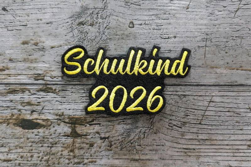 Schrift Nr. 7 Schulkind 2026 Aufnäher, Patch, Bügelbild, Gestickt, Iron-On, Embroidery Schrift Nr. 7 Schulkind 2026 Aufnäher, Patch, Bügelbild, Gestickt, Iron-On, Embroidery von NaehundStickliebe