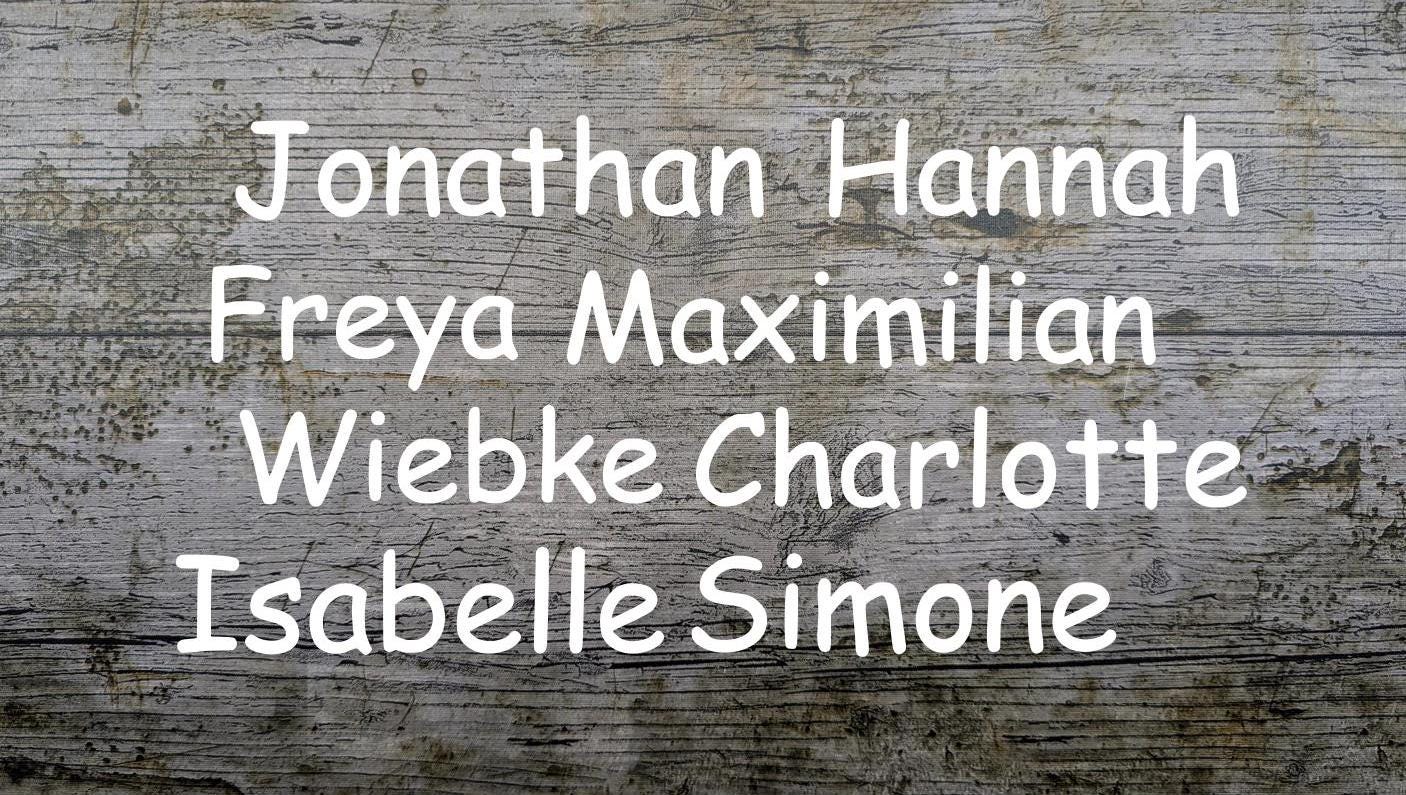 Schriftart Nr.3 Namen Bügelbild, Geplottet, Iron-On, Wunschtext, Flexfolie, Schriftzug, Textil von NaehundStickliebe