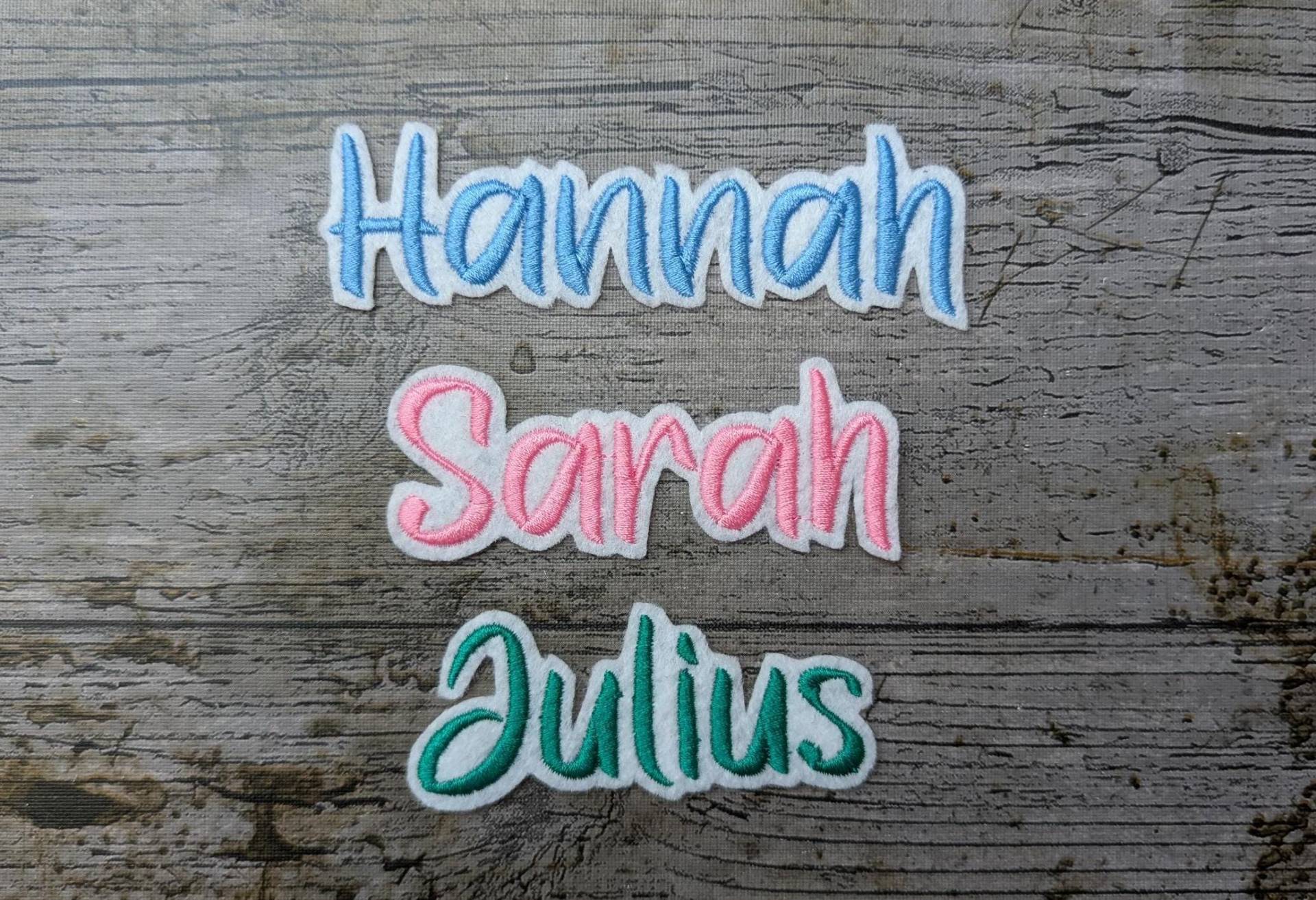 Font No. 41 Name Embroidery, Patch, Name, Iron-On, Embroidered Font No. 41 Name Embroidery, Patch, Name, Iron-On, Embroidered von NaehundStickliebeDE