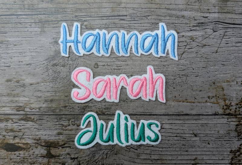 Font No. 41 Name Embroidery, Patch, Name, Iron-On, Embroidered Font No. 41 Name Embroidery, Patch, Name, Iron-On, Embroidered von NaehundStickliebeDE