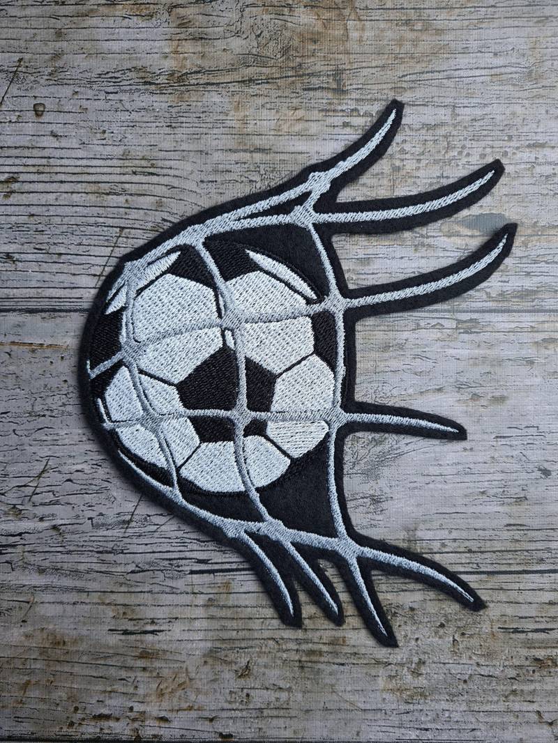 Football Patch, Goal Net Embroidered Football Patch, Goal Net Embroidered von NaehundStickliebeDE