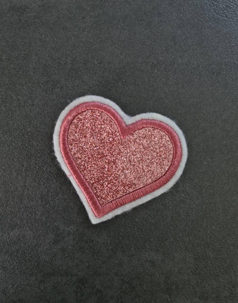 Glittering Heart, Patch, Applique Glittering Heart, Patch, Applique von NaehundStickliebeDE