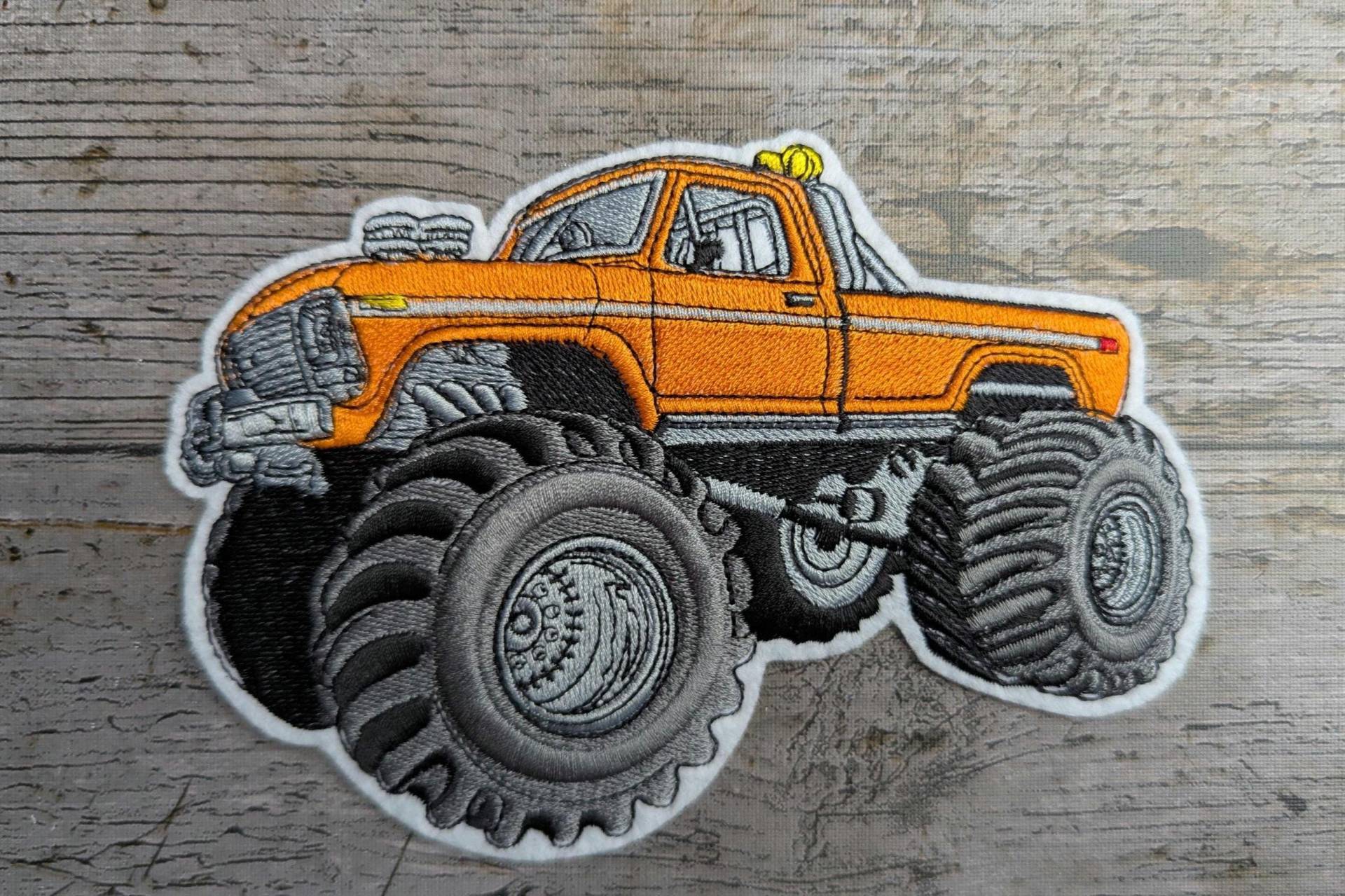 Monster Truck Patch, Applique, School Cone Monster Truck Patch, Applique, School Cone von NaehundStickliebeDE