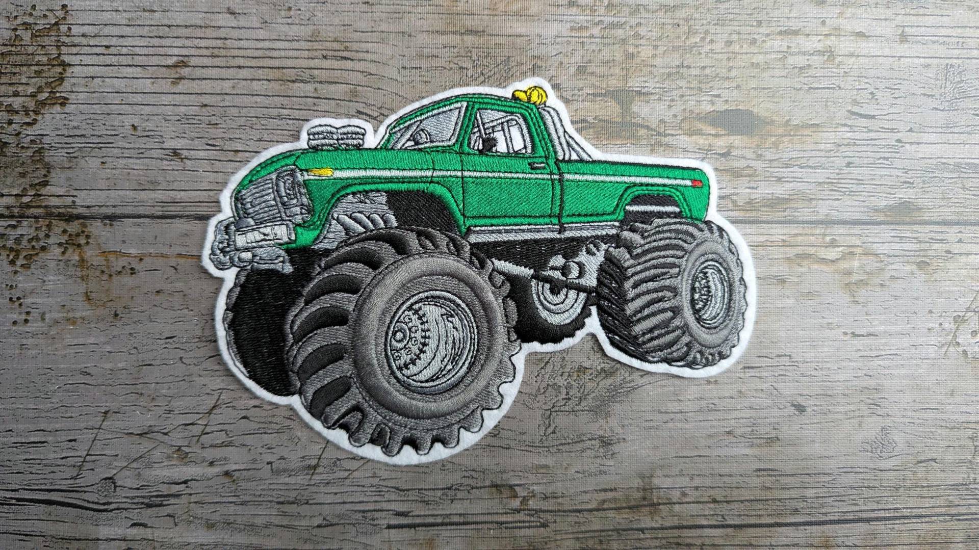 Monster Truck Patch, Applique, School Cone Monster Truck Patch, Applique, School Cone von NaehundStickliebeDE
