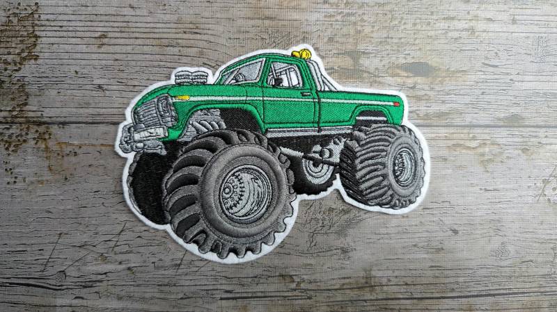 Monster Truck Patch, Applique, School Cone Monster Truck Patch, Applique, School Cone von NaehundStickliebeDE
