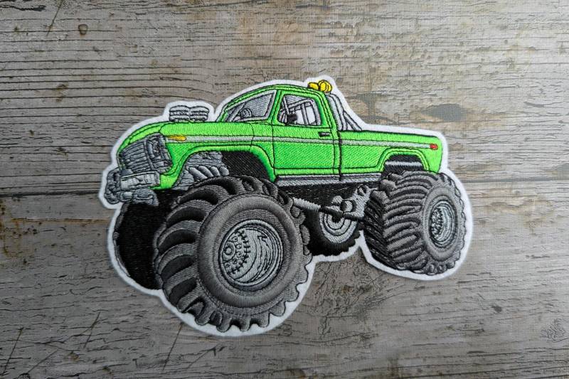 Monster Truck Patch, Applique, School Cone Monster Truck Patch, Applique, School Cone von NaehundStickliebeDE