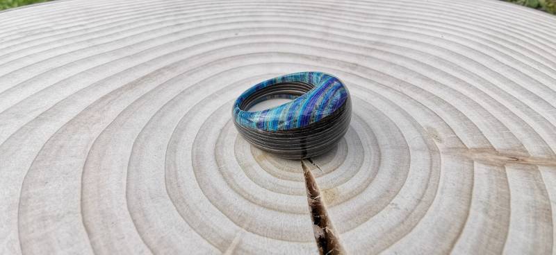 Papier Schicht Ring 18 Mm, Papierring, Unikat, Papierschichtring, Papierschmuck, Mit Liebe Gemacht von NaelleHolzkunstShop