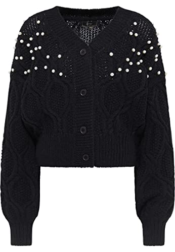 Naemi Damen Elegante Strickjacke 11029459, Schwarz, M/L von Naemi